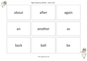 High Frequency Words